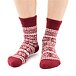 Schafwollsocken Merino mit Norwegermuster rot 