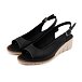 Women's leather elevated sandals Liliana black