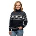 Maglione in lana motivo norvegese Vlnka S21 blu scuro