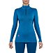 Dames functioneel T-shirt met rits merino XTREME Thermowave blauw