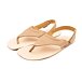 Women's barefoot leather sandals Elen light brown