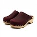 Damen anatomische Holzschuhe mit Nieten, rot