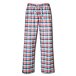 Pantaloni de damă de casă din flanel în carouri albastru-roșu
