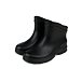 Knöchelhohe Gummistiefel für Damen mit Woll-Innensohle schwarz