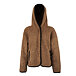 Merino wool hooded jacket brown