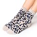 Női zokni viszkózból leopard bézs