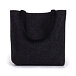 Felt Tote Bag with Short Straps Black