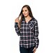 Women's Checkered Flannel Shirt Purple-Pink