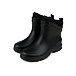 Gefütterte knöchelhohe Gummistiefel für Damen mit Woll-Innensohle schwarz