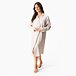 Damen-Nachthemd aus Flanell mit Merinowolle, kariert beige