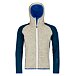 Herren Fleece- Pullover Plus Classic Knit Hoody Ortovox Petrol Blue