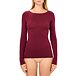 Women's Long Sleeve T-Shirt Modal with Cashmere Burgundy