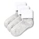 3 perechi de șosete cu lână de oaie Merino terry alb