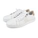 Baskets en cuir pour femmes pour pieds larges Tabita, blanches