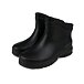 Knöchelhohe Gummistiefel für Herren mit Woll-Innensohle schwarz