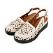 Damen Ledersandalen mit Keilabsatz Marina, creme