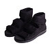 Open-Toe Bandage High Top Shoes Black