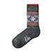 Merino Wool Socks Snowflake Dark Grey