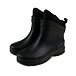 Gefütterte knöchelhohe Gummistiefel für Herren mit Woll-Innensohle schwarz