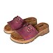 Dames lederen sandalen ”Karla” donker roze