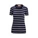 Dámské tričko Merino Blend Wave SS Tee Stripe Icebreaker Midnight Navy