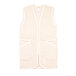 Extra Long Wool Vest Natural