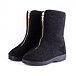 Women's Traditional Zip-up Wool Boots Black