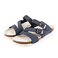 Dames kurken sandalen met sleehak Sarlota, blauw