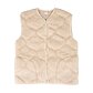 Women's wool vest with raised pattern beige