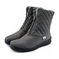 Gesteppte Schneestiefel mit Reißverschluss für Damen grau