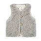 Gyerek gyapjú mellény béléssel - szürke