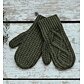 Ručne pletené palčiaky Merino zelená