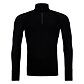 Heren Merino T-shirt 230 Competition Zip Neck Ortovox Black Raven