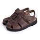 Men's leather sandals “Oliver“ Brown