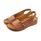 Women's orthopaedic leather sandals Vilma brown