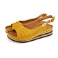 Elena női bőr szandál, sárga
