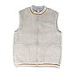 Women's wool vest with zippered hem gray